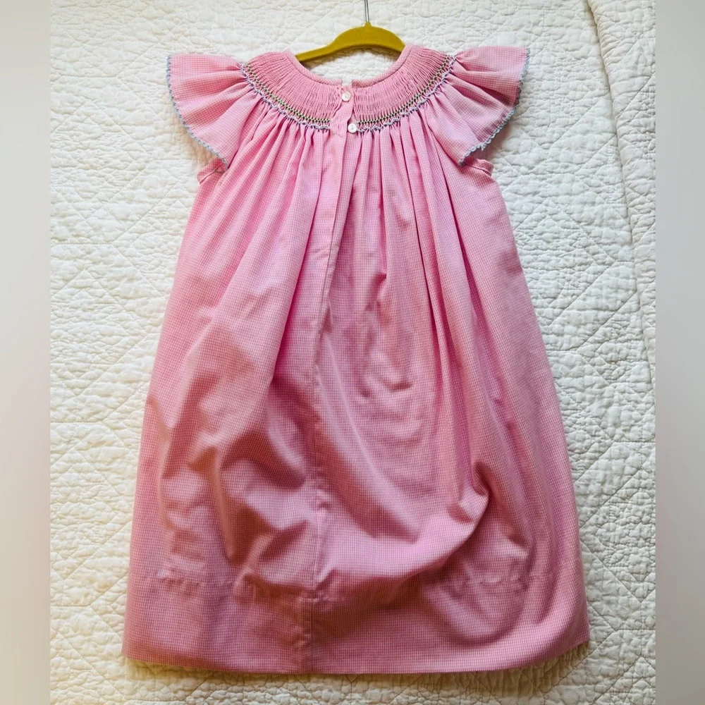 Edgehill Collection smocked elephants dress - Picture 2 of 2